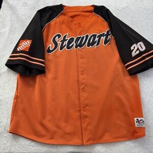 Tony Stewart Shirt Mens Extra Large Orange‎ Black NASCAR Racing Chase Authentics